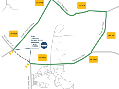 Rock Quarry Road night closures mark major milestone in complete 540 Project